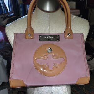 My Flat in London Pink and Tan Tote Bag
